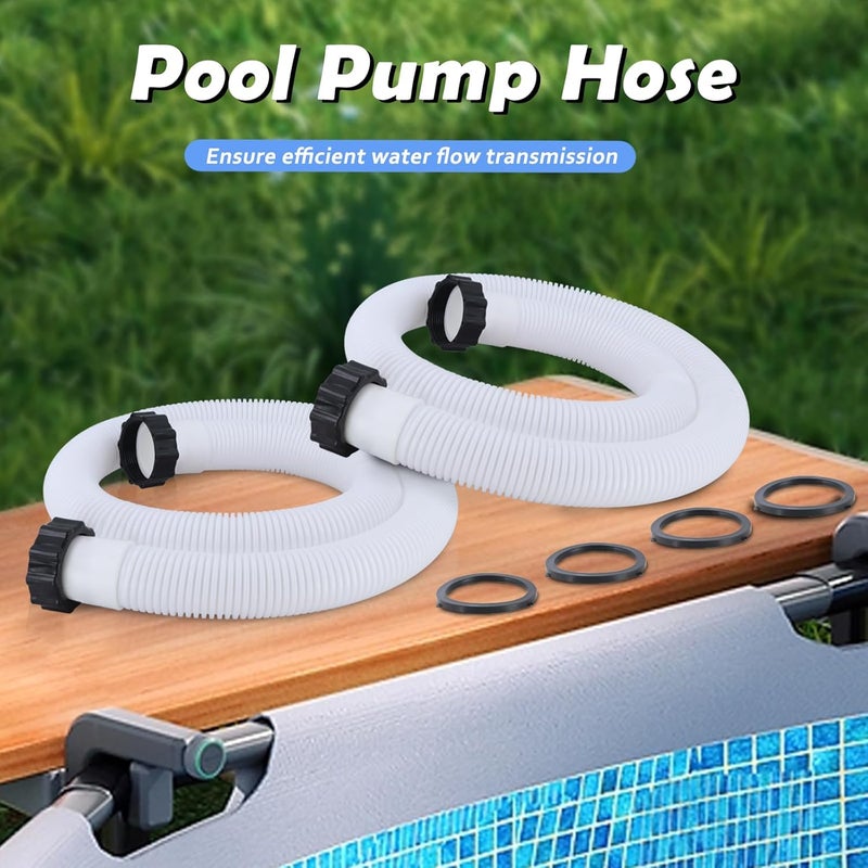 SoCiMa 1.5" Pool Pump Hose Compatible with Intex Pump Sand Filters & Saltwater Systems, 29060E Pool Hoses Fit for Coleman Above Ground Pools Parts 59" Long - Image 2